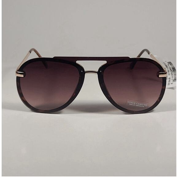 Vince Camuto VC991 TS Rimless Aviator Sunglasses Gold Frame Brown Gradient Lens - Picture 1 of 10